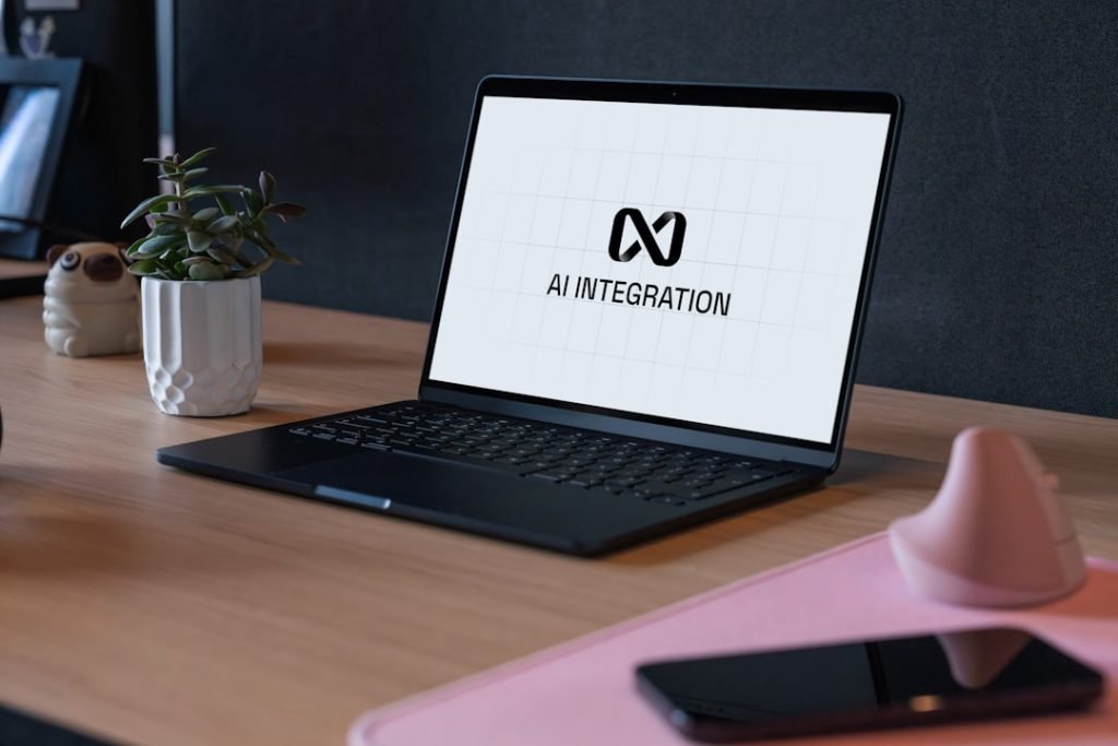 Person using a laptop to access AI-driven solutions.